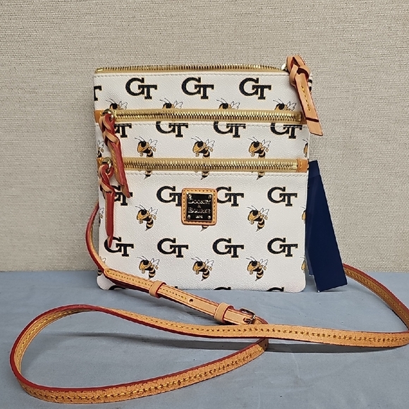 DOONEY & BOURKE GEORGIA TECH TRIPLE ZIP CROSSNODY BFPM-09-149 - Picture 1 of 7
